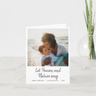 Laat de kopbal en Natuur het Zingende Manuscript M Feestdagen Kaart