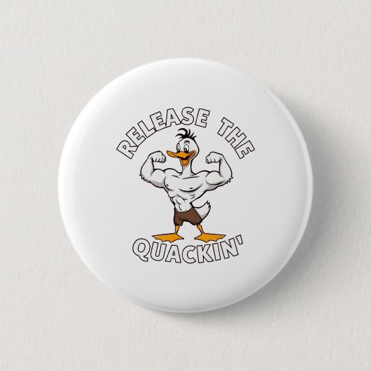 Laat de krachttraining van de Quackin los Ronde Button 5,7 Cm (Voorkant)