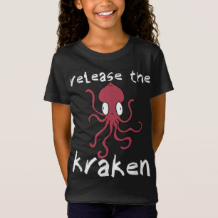 Laat de Kraken Derpy Giant Octopus T-Shirt vrij