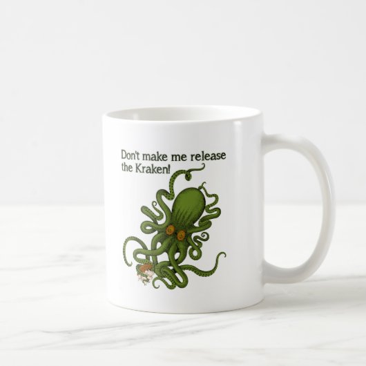 Laat de Kraken Funny Mug los Koffiemok (Rechts)