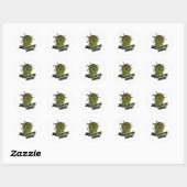 laat de kraken los ronde sticker (Vel)