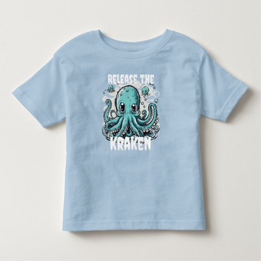 Laat de kraken los! Schattigee octopus Kinder Shirts (Voorkant)