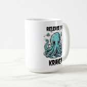 Laat de kraken los! Schattigee octopus Koffiemok (Voorkant rechts)