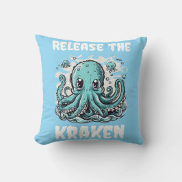 Laat de kraken los! Schattigee octopus Kussen