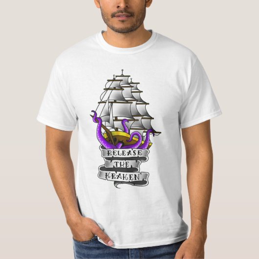 Laat de kraken los t-shirt (Voorkant)