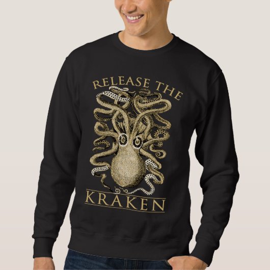 Laat De Kraken Oude Cthulhu Steampunk los Trui (Voorkant)