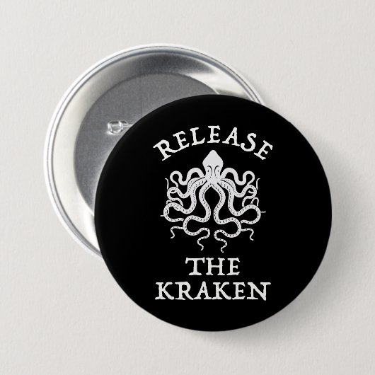 Laat de Kraken vrij Ronde Button 7,6 Cm (Voorkant /achterkant)
