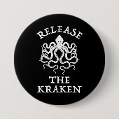 Laat de Kraken vrij Ronde Button 7,6 Cm (Voorkant)