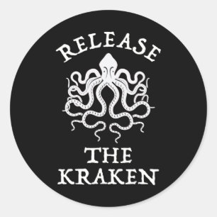 Laat de Kraken vrij Ronde Sticker