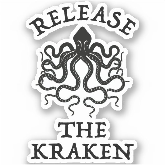 Laat de Kraken vrij Sticker (Voorkant)