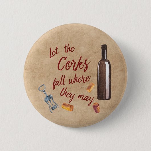 Laat de kurken Herfsten waar ze Button kunnen wijn (Voorkant)