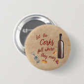 Laat de kurken Herfsten waar ze Button kunnen wijn (Voorkant /achterkant)