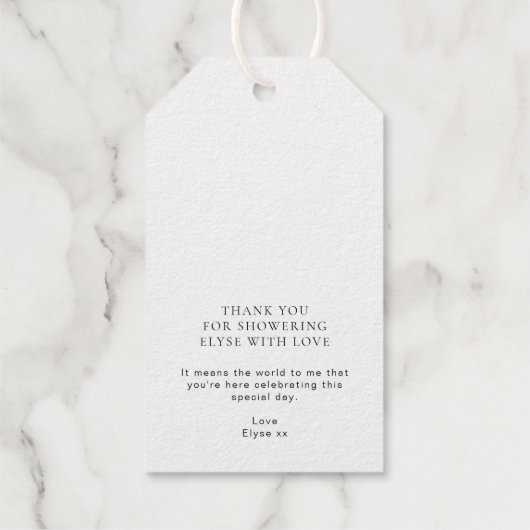 Laat de liefde bloeien Bloemen Bar Favor Goud Cadeaulabels (Achterkant)