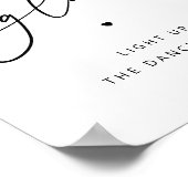 Laat de liefde gloeien | Minimalistische Wedding G Poster (Hoek)