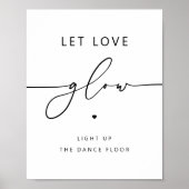 Laat de liefde gloeien | Minimalistische Wedding G Poster (Voorkant)