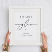 Laat de liefde gloeien | Minimalistische Wedding G Poster