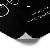 Laat de liefde gloeien | Sparkler of Stick Black W Poster (Hoek)