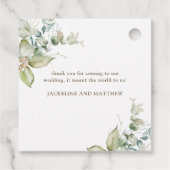 Laat de liefde groeien, Elegant Eucalyptus groen Bedankjes Labels (Achterkant)