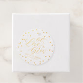 "Laat de liefde groeien" moderne kalligrafie bruil Bedankjes Labels (Met doos)