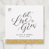 "Laat de liefde groeien" moderne kalligrafie bruil Bedankjes Labels (Voorkant)