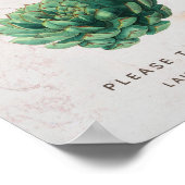 Laat de liefde groeien Succulenten botanische brui Poster (Hoek)