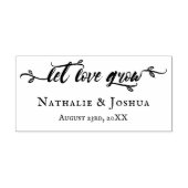 Laat de Liefde Grow de Band van het Borstelmanuscr Rubberstempel (Afrduk)