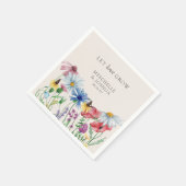 Laat de liefde in het wild levende bloemen wekken servet (Hoek)