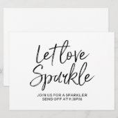 "Laat de liefde ontvlammen" Weddenschap | Stijlvol Kaart (Voorkant / Achterkant)