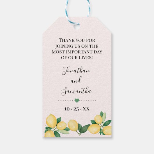 Laat de liefde Plant kweken Roze liemen tonen plez Cadeaulabel (Achterkant)