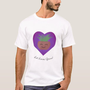 Laat de liefde Potlood Plant groeien T-shirt