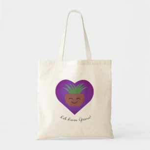 Laat de liefde Potlood Plant groeien Tote Bag