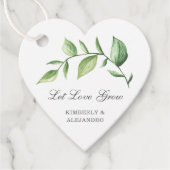 Laat de liefde Rustic Waterverf Greenery Wedding g Bedankjes Labels (Voorkant)