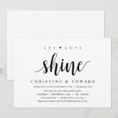 Laat de liefde schijnen, moderne post-huwelijksvlu kaart (Voorkant / Achterkant)