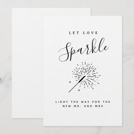 Laat de liefde schitteren moderne minimalistische  kaart (Voorkant / Achterkant)