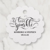 Laat de liefde sprankelen uitzenden bedankjes labels (Achterkant)