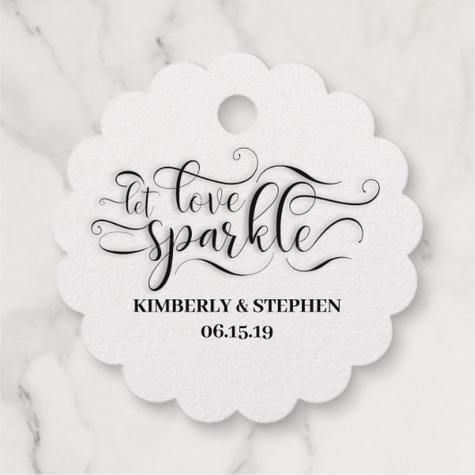 Laat de liefde sprankelen uitzenden bedankjes labels (Achterkant)