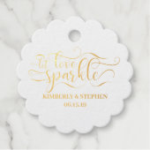 Laat de liefde sprankelen uitzenden bedankjes labels (Voorkant)