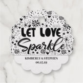 Laat de liefde sprankelen uitzenden bedankjes labels (Achterkant)