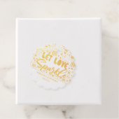 Laat de liefde sprankelen uitzenden bedankjes labels (Met doos)