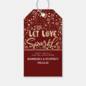 Laat de liefde sprankelen uitzenden cadeaulabel (Voorkant)