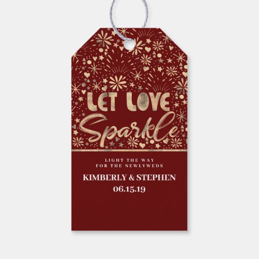 Laat de liefde sprankelen uitzenden cadeaulabel (Achterkant)