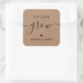 Laat de Liefde Sticker groeien, Plant Gift Label,  (Tas)