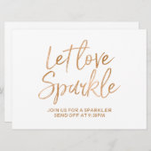 "Laat de liefde vonken" Onderteken | Letter met st Kaart (Voorkant / Achterkant)