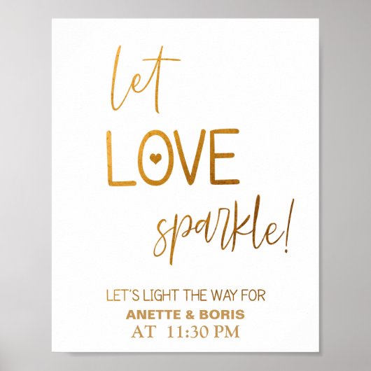 Laat de liefde voor een bruisende bruiloft 8 x 10  poster (Voorkant)