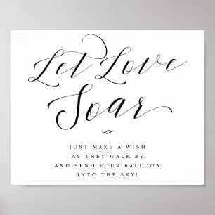Laat de Liefde Zar ballon van het Manuscript van h Poster