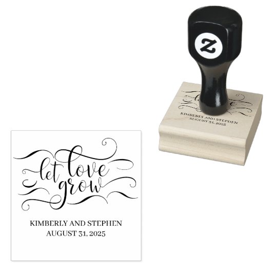 Laat de liefdesbruidsschat groeien rubberstempel (Gestempeld)