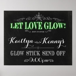 Laat de liefdesgloed los - Glow Stick Verstuur 16x Poster