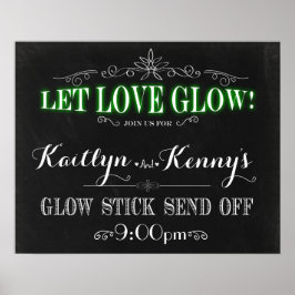 Laat de liefdesgloed los - Glow Stick Verstuur 16x Poster