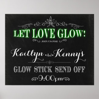 Laat de liefdesgloed los - Glow Stick Verstuur 16x Poster