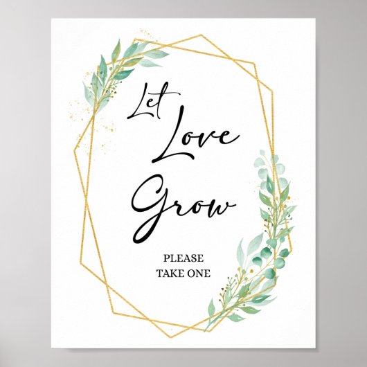 Laat de liefdesgroei alstublieft één Plant voor ee Poster (Voorkant)